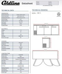 Coldline CBB-72 72" Black Counter Height Narrow Solid Door Back Bar Refrigerator - Image 3