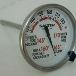 Taylor Round Dial Stainless Steel 5" Long Meat Thermometer Accurate Oven Safe