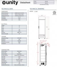 Unity U-GM1 24" One Glass Door Merchandiser Refrigerator with LED Lighting - Image 3
