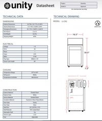 Unity U-CR2 16" Countertop Swing Door Merchandising Refrigerator - Image 3