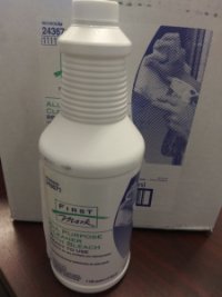 First mark All Purpose Cleaner with bleach 6 -1 Quart (0.9 liters)