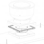 Food Truck or Food Trailer  12" Hood to Fan Duct Transition