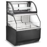 Marchia MSTAR36 36" Black Dual Service Open Air Display Case Merchandiser - Image 4