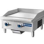 Standard Range SR-G24-M 24" Commercial Countertop 2 Burner Gas Griddle with Manual Control - 60,000 BTU