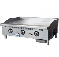 Standard Range SR-G36-T 36" Commercial Countertop 3 Burner Gas Griddle with Thermostatic Control - 90,000 BTU