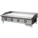 Standard Range SR-G48-T 48" Commercial Countertop 4 Burner Gas Griddle with Thermostatic Control - 120,000 BTU