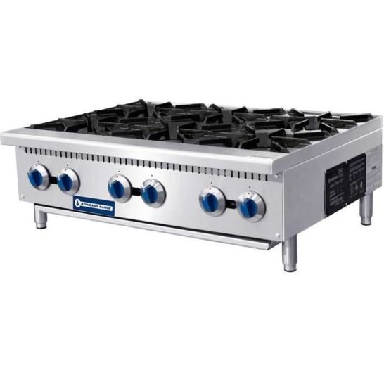 Capture Standard Range SR-HP36-M 36" 6 Burner Hotplate - 150,000 BTU - Image 1