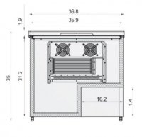 Serv-Ware 36 inch Bottle Cooler BC-36-HC 36 in. Unit | 10 cu. ft. - Image 3