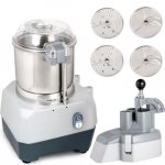 Prepline PCFP-5B Combination Food Processor with 5 Qt Stainless Steel Bowl, Continuous Feed and 4 Discs - 1HP