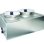 Prepline PFW500NT Full-Size Electric Countertop Food/Soup Warmer with 2 Inserts and 2 Lids - 110V, 1200W