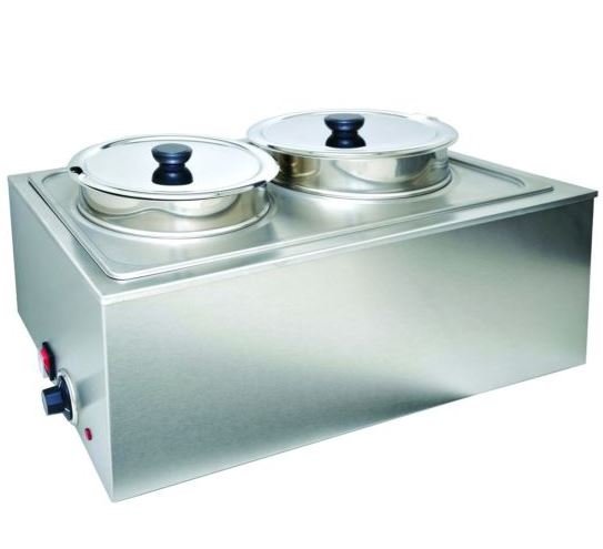 Capture Prepline PFW500NT Full-Size Electric Countertop Food/Soup Warmer with 2 Inserts and 2 Lids - 110V, 1200W - Image 1