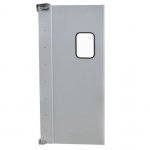Prepline 36" x 84" Single Aluminum Swinging Service Traffic Door with 9" x 14" Window