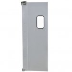 Prepline 30" x 84" Single Aluminum Swinging Service Traffic Door with 9" x 14" Window