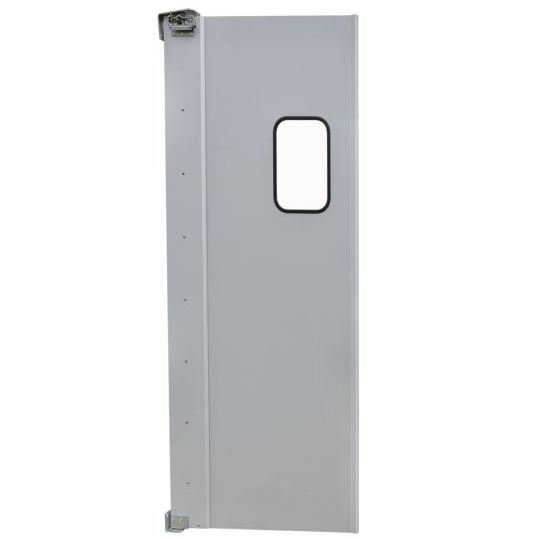 Capture Prepline 30" x 84" Single Aluminum Swinging Service Traffic Door with 9" x 14" Window - Image 1