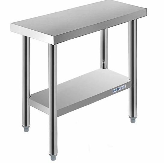 Capture Prepline PWTG-1430 14"D x 30"L Stainless Steel Worktable with Undershelf - Image 1