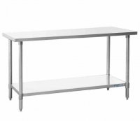 Prepline PWTG-1448 14"D x 48"L Stainless Steel Worktable with Undershelf