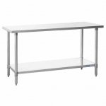Prepline PWTG-1472 14"D x 72"L Stainless Steel Worktable with Undershelf