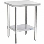 Prepline PWTG-2424 24"D x 24"L Stainless Steel Worktable with Undershelf