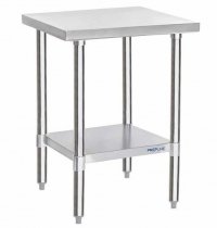 Prepline PWTG-2424 24"D x 24"L Stainless Steel Worktable with Undershelf
