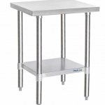 Prepline PWTG-2430 24"D x 30"L Stainless Steel Worktable with Undershelf