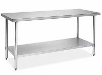 Prepline PWTG-2472 24"D x 72"L Stainless Steel Worktable with Undershelf