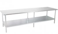 Prepline PWTG-2496 24"D x 96"L Stainless Steel Worktable with Undershelf
