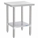 Prepline PWTG-3024 30"D x 24"L Stainless Steel Worktable with Undershelf
