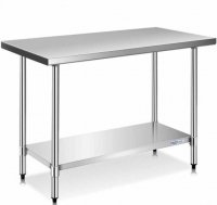 Prepline PWTG-3060 30"D x 60"L Stainless Steel Worktable with Undershelf