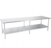 Prepline PWTG-3084 30"D x 84"L Stainless Steel Worktable with Undershelf