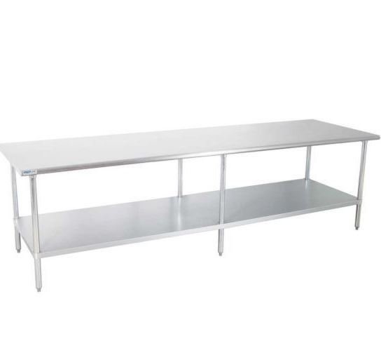 Capture Prepline PWTG-3084 30"D x 84"L Stainless Steel Worktable with Undershelf - Image 1