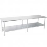Prepline PWTG-3096 30"D x 96"L Stainless Steel Worktable with Undershelf