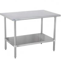Prepline PWTG-3648 36"D x 48"L Stainless Steel Worktable with Undershelf