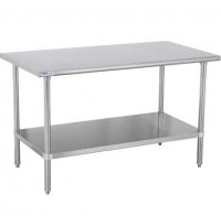 Prepline PWTG-3660 36"D x 60"L Stainless Steel Worktable with Undershelf