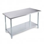 Prepline PWTS-3048 30"D x 48"L Stainless Steel Worktable with Undershelf