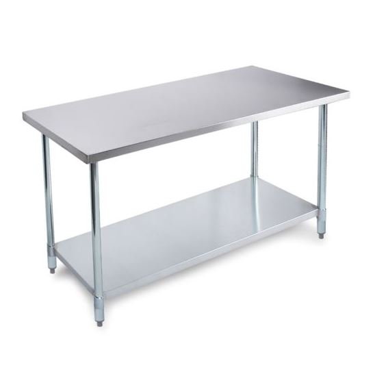 Capture Prepline PWTS-3048 30"D x 48"L Stainless Steel Worktable with Undershelf - Image 1