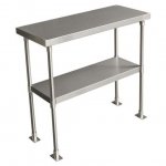Prepline PDOS-1872 18"D x 72"L Stainless Steel Double Tier Overshelf