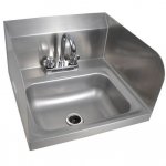 Prepline PHS16-SP 16" Hand Sink, 2 Side Splash, with Faucet, NSF