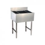 Prepline PIB182408 24" Stainless Steel Underbar Ice bin with 3" Backsplash