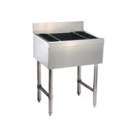 Prepline PIB182408 24" Stainless Steel Underbar Ice bin with 3" Backsplash