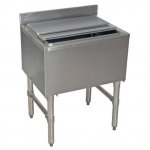 Prepline 18" X 24" 77 lb. Stainless Steel Underbar Ice Bin, 12" Bowl Depth