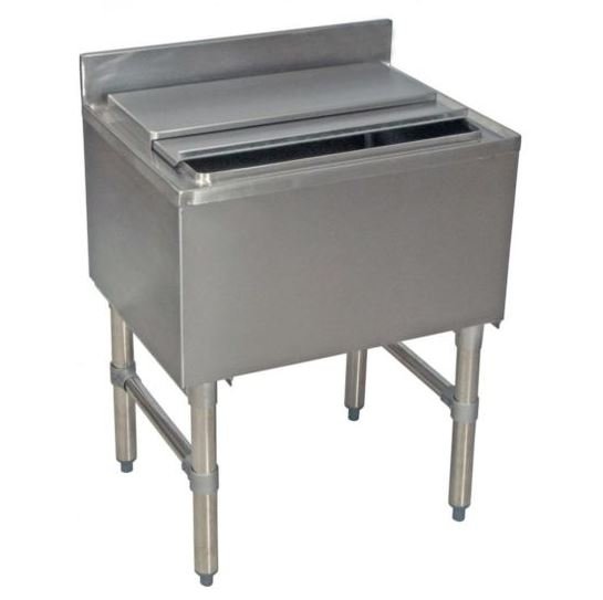 Capture Prepline 18" X 24" 77 lb. Stainless Steel Underbar Ice Bin, 12" Bowl Depth - Image 1