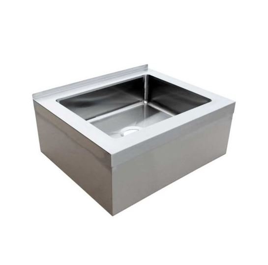 Capture Prepline 25" Stainless Steel 16-Gauge Floor Mop Sink - 20" x 16" x 6" Bowl - Image 1
