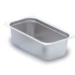 Prepline 1/3 Size 4" Deep Stainless Steel Steam Table / Hotel Pan