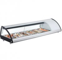 Marchia MSU60S 58" Refrigerated 6-Pan Sushi Display Case, Silver