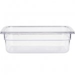 Prepline 1/3 Size Clear Polycarbonate Food Pan, 4" Deep
