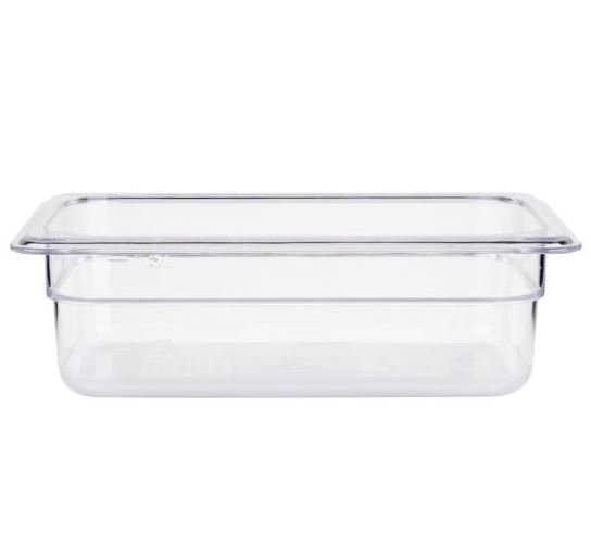 Capture Prepline 1/3 Size Clear Polycarbonate Food Pan, 4" Deep - Image 1