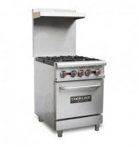 Cookline CR24-4 24" 4 Burner Gas Range with Oven - 151,000 BTU