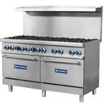 Standard Range SR-R60-LP 60" Liquid Propane Commercial Range with 10 Burner, 2 Oven - 366,000 BTU