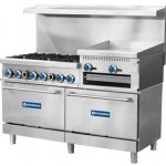 Standard Range SR-R60-24RG-NG 60" Natural Gas Range with 6 Burners, 24" Raised Griddle and 2 Oven-306,000 BTU