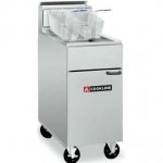 Cookline CF-40-NG 16" Natural Gas Tube Standing 40 lb. Commercial Deep Fryer - (90,000 BTU)